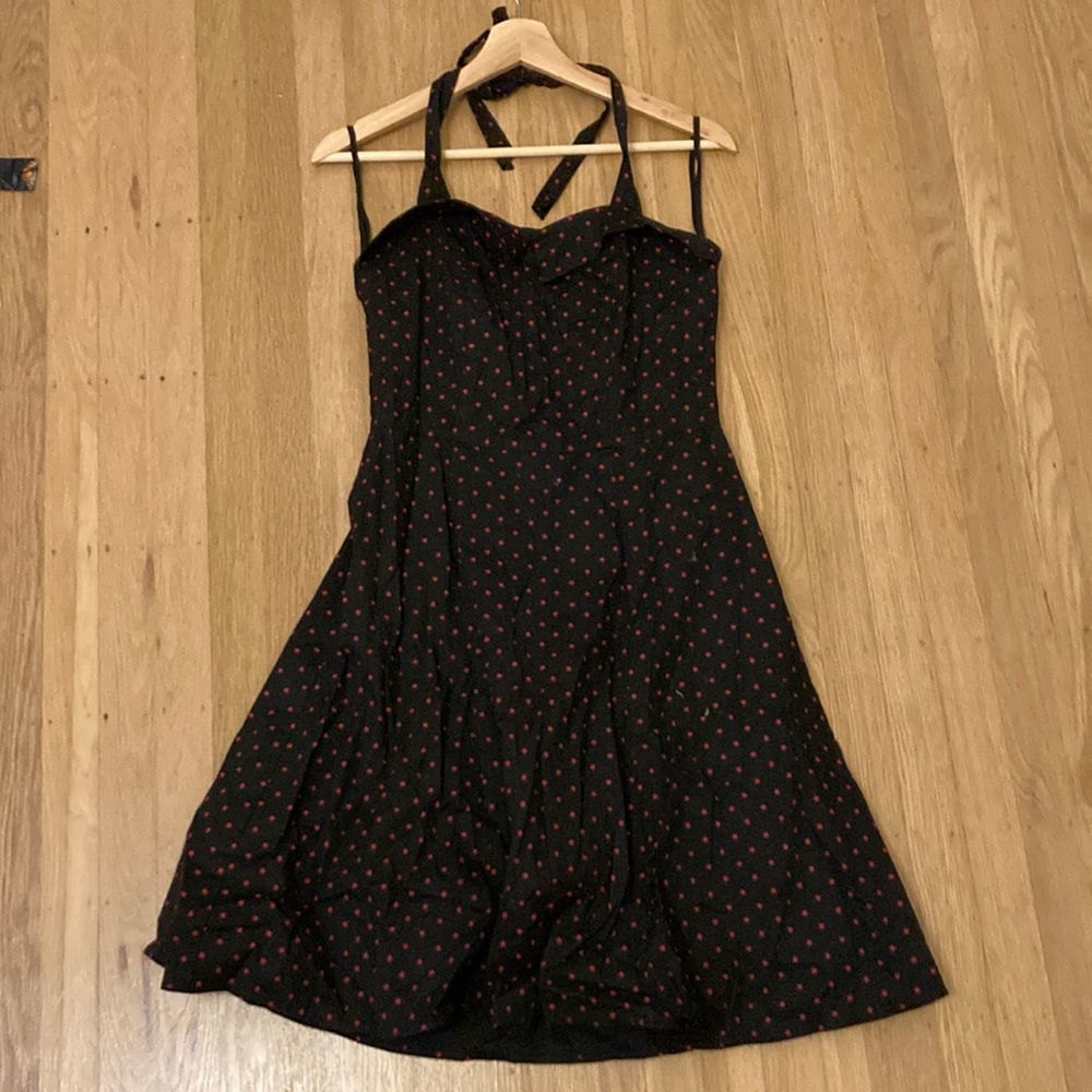 black dress with star pattern